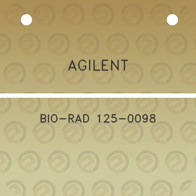 agilent-bio-rad-125-0098