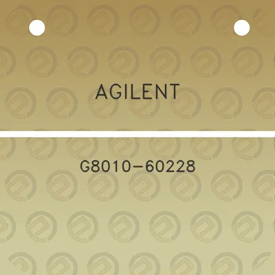 agilent-g8010-60228