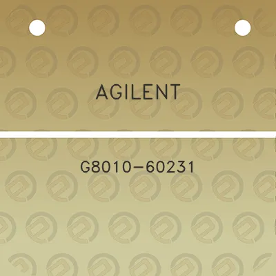 agilent-g8010-60231