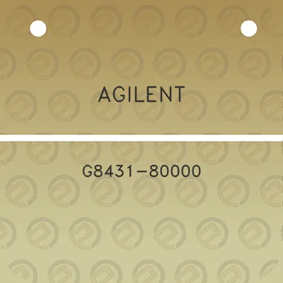 agilent-g8431-80000