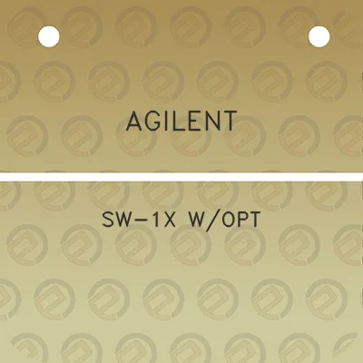 agilent-sw-1x-wopt