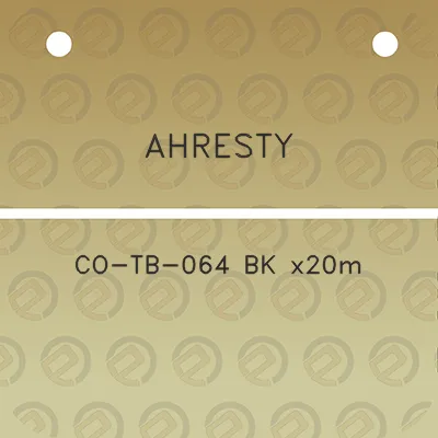 ahresty-co-tb-064-bk-x20m