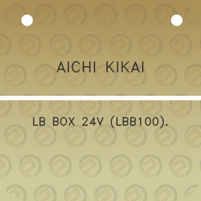 aichi-kikai-lb-box-24v-lbb100