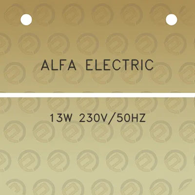 alfa-electric-13w-230v50hz