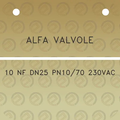 alfa-valvole-10-nf-dn25-pn1070-230vac