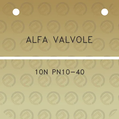 alfa-valvole-10n-pn10-40