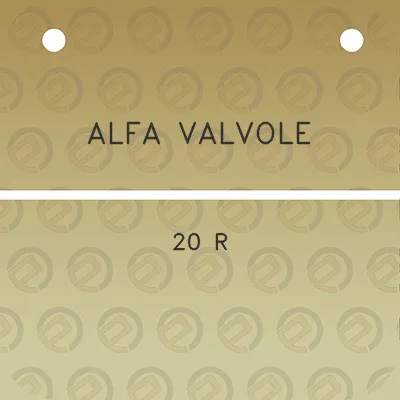 alfa-valvole-20-r