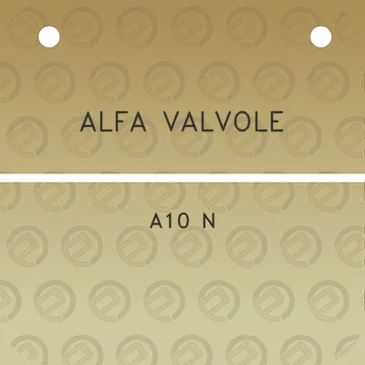 alfa-valvole-a10-n