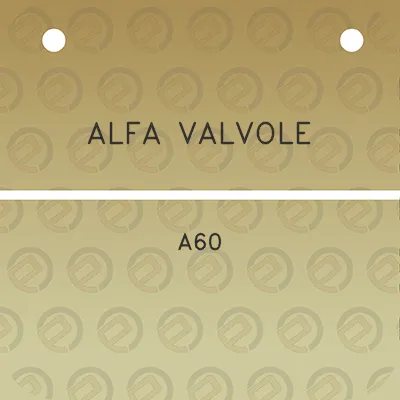 alfa-valvole-a60