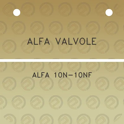 alfa-valvole-alfa-10n-10nf