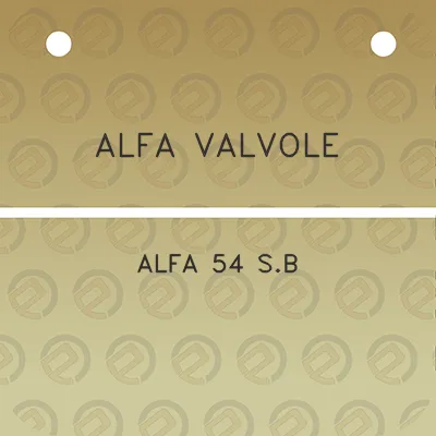 alfa-valvole-alfa-54-sb