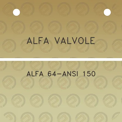 alfa-valvole-alfa-64-ansi-150