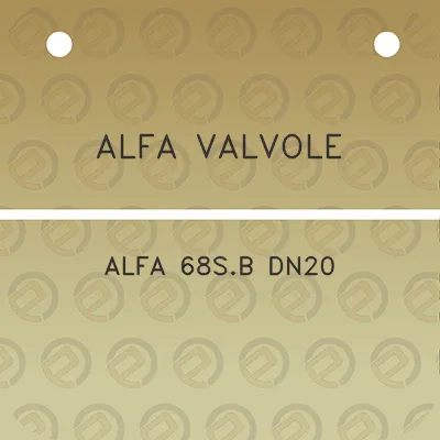 alfa-valvole-alfa-68sb-dn20