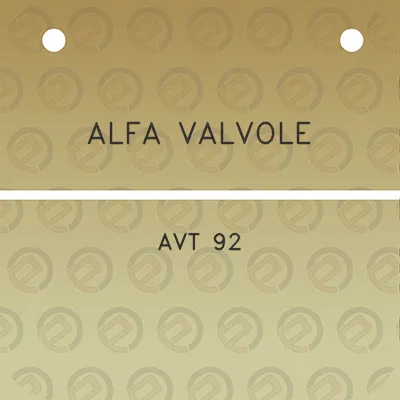 alfa-valvole-avt-92