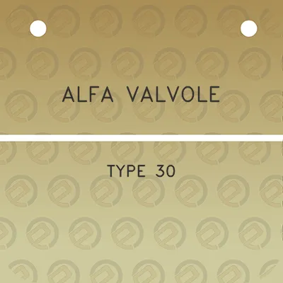 alfa-valvole-type-30