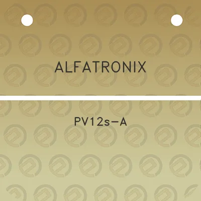 alfatronix-pv12s-a