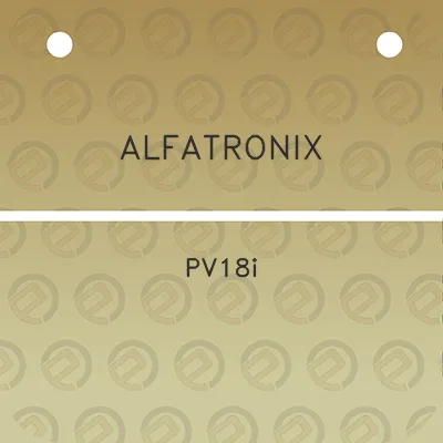 alfatronix-pv18i