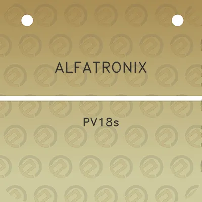 alfatronix-pv18s