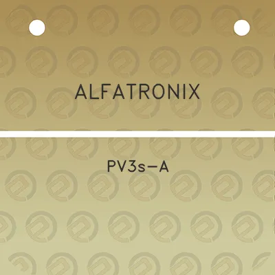 alfatronix-pv3s-a