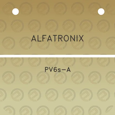 alfatronix-pv6s-a