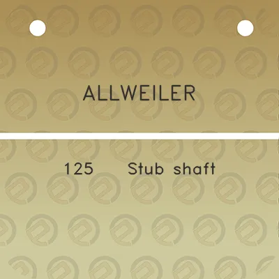 allweiler-125-stub-shaft