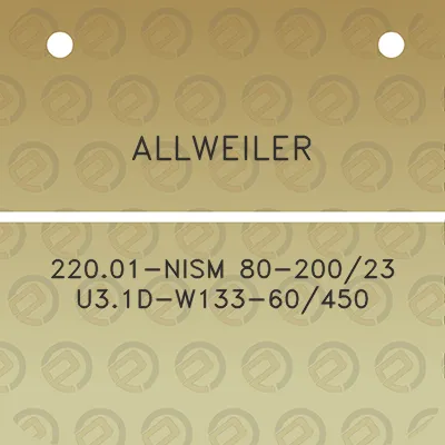 allweiler-22001-nism-80-20023-u31d-w133-60450