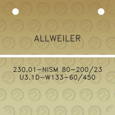 allweiler-23001-nism-80-20023-u31d-w133-60450