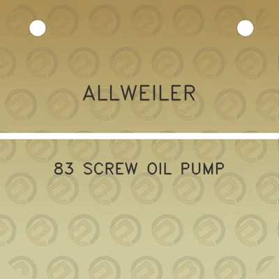 allweiler-83-screw-oil-pump