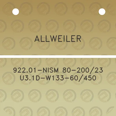 allweiler-92201-nism-80-20023-u31d-w133-60450