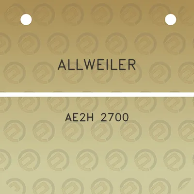 allweiler-ae2h-2700