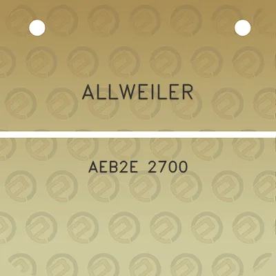 allweiler-aeb2e-2700