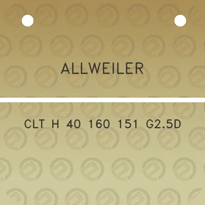 allweiler-clt-h-40-160-151-g25d