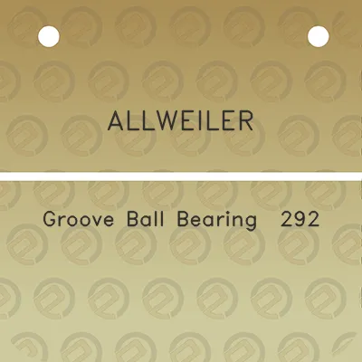 allweiler-groove-ball-bearing-292