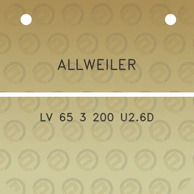 allweiler-lv-65-3-200-u26d