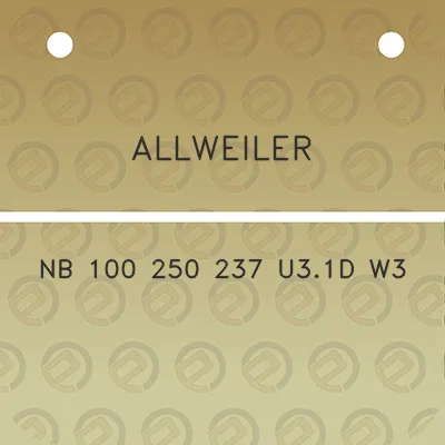 allweiler-nb-100-250-237-u31d-w3