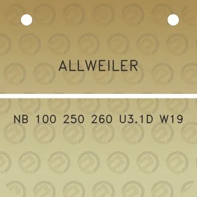 allweiler-nb-100-250-260-u31d-w19