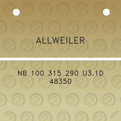 allweiler-nb-100-315-290-u31d-48350