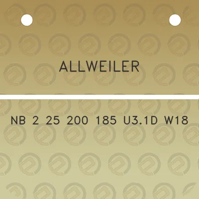 allweiler-nb-2-25-200-185-u31d-w18