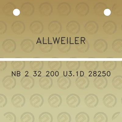 allweiler-nb-2-32-200-u31d-28250