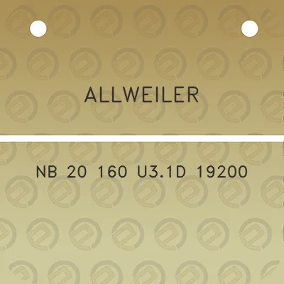 allweiler-nb-20-160-u31d-19200