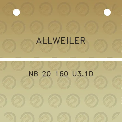 allweiler-nb-20-160-u31d