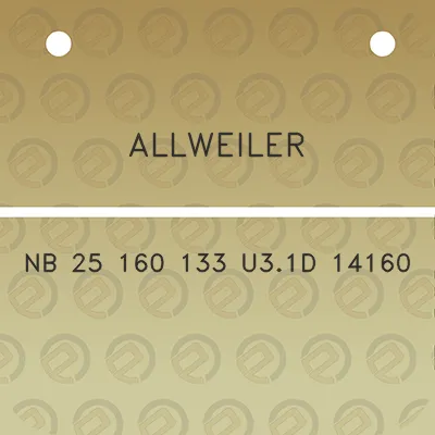 allweiler-nb-25-160-133-u31d-14160