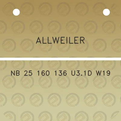 allweiler-nb-25-160-136-u31d-w19