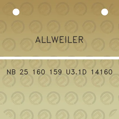 allweiler-nb-25-160-159-u31d-14160