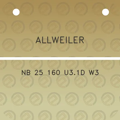 allweiler-nb-25-160-u31d-w3