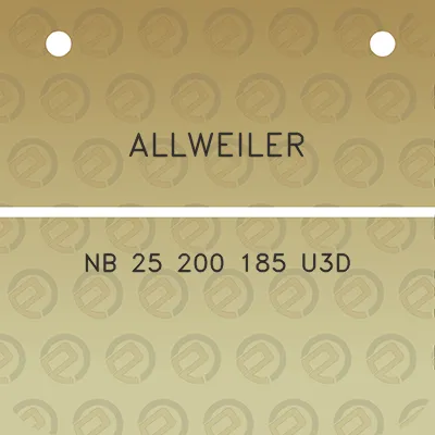 allweiler-nb-25-200-185-u3d