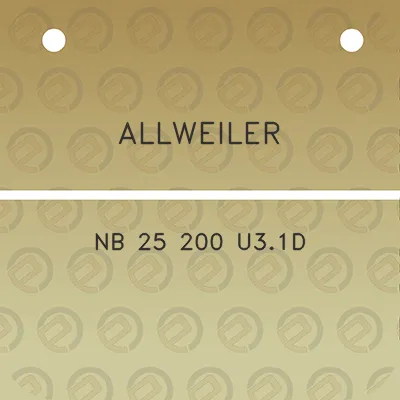 allweiler-nb-25-200-u31d