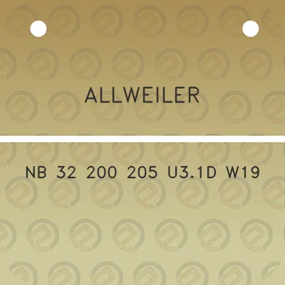 allweiler-nb-32-200-205-u31d-w19