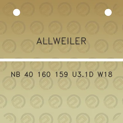 allweiler-nb-40-160-159-u31d-w18