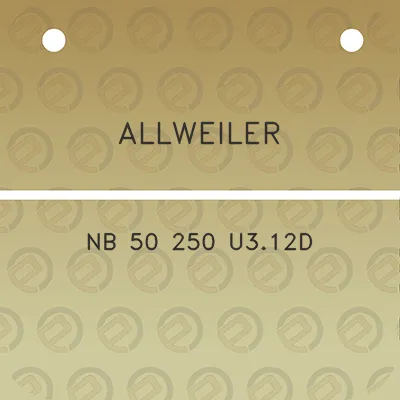 allweiler-nb-50-250-u312d